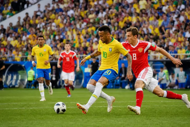 Rusland tegen Brazilië vriendschappelijk