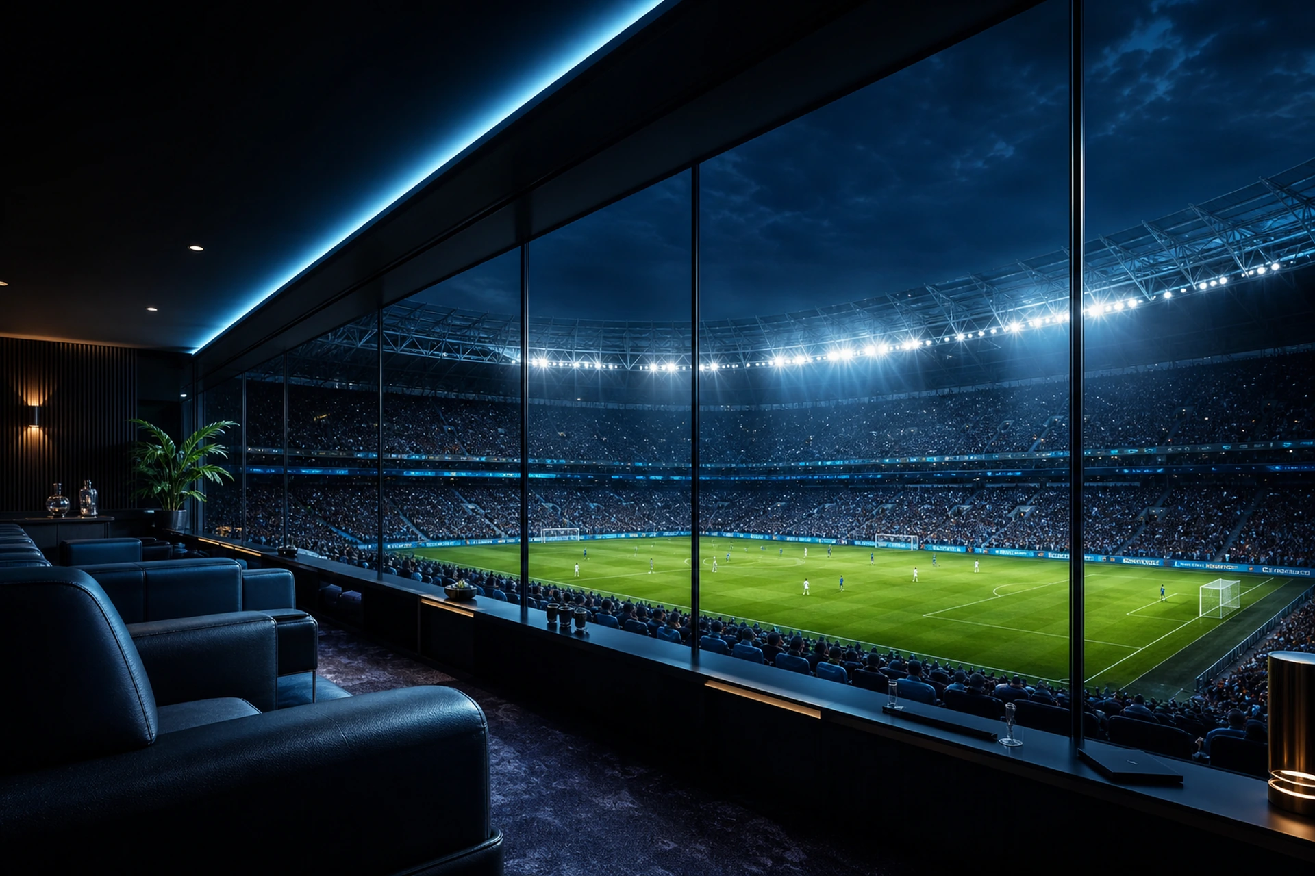 VIP-loge met uitzicht op het stadion