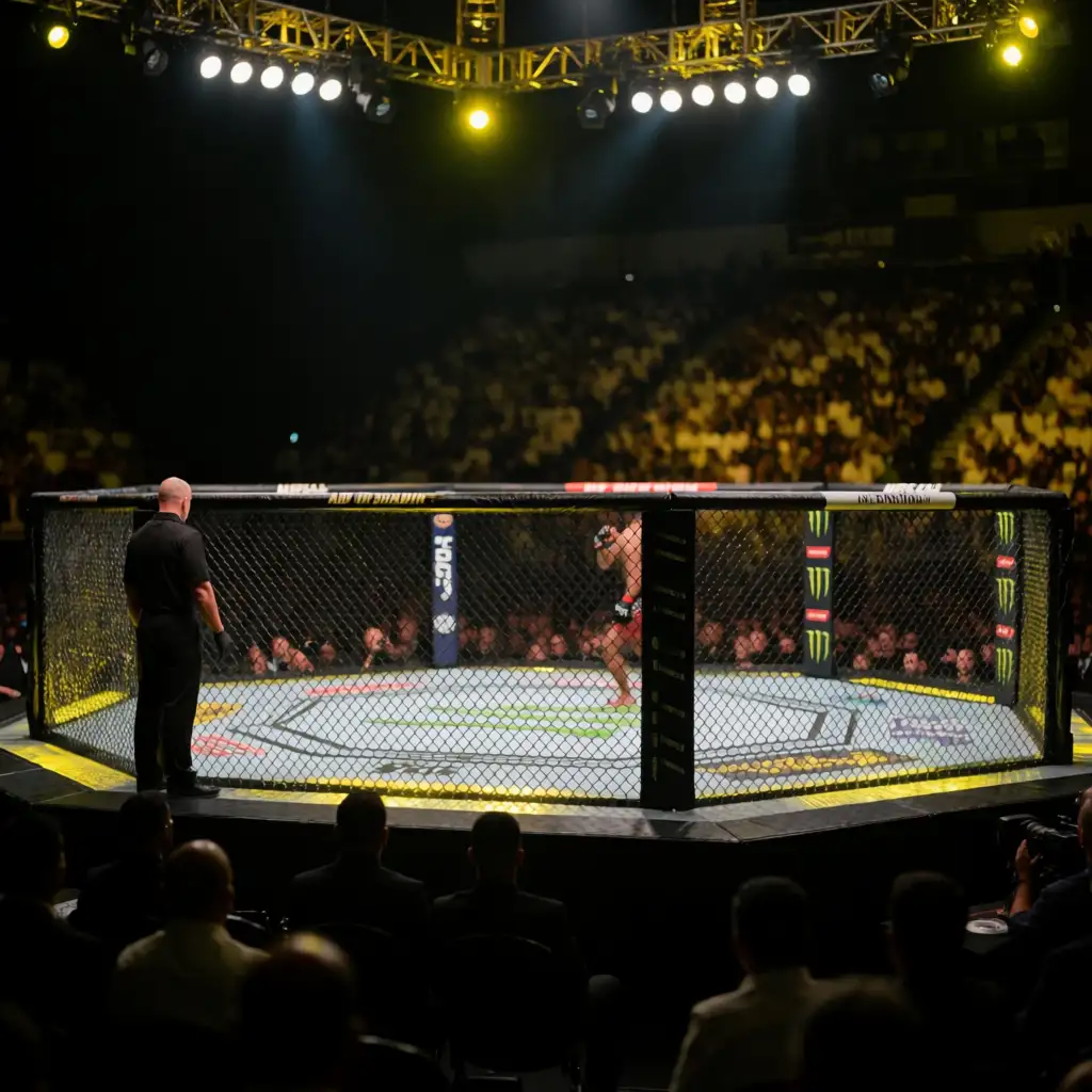 UFC-gevechtsavond in de octagon